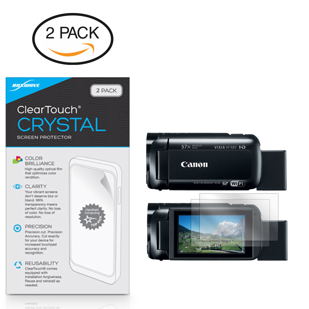 ClearTouch Crystal (2-Pack) - Canon Vixia HF-R80 Screen Protector