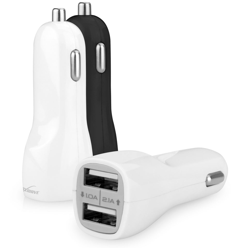Dual Micro High Current Car Charger - Motorola Droid 3 Charger