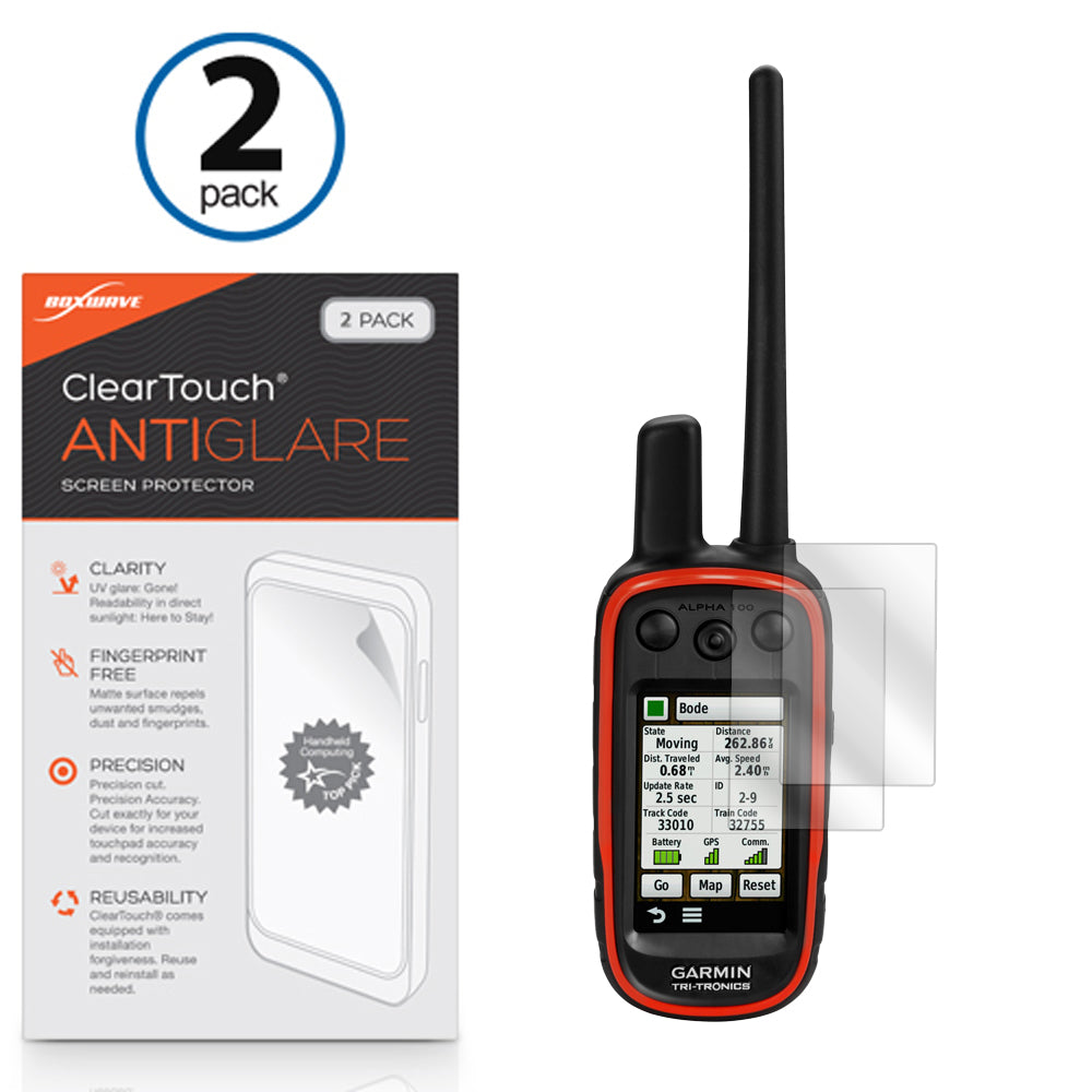 ClearTouch Anti-Glare (2-Pack) - Garmin Alpha 100 Screen Protector