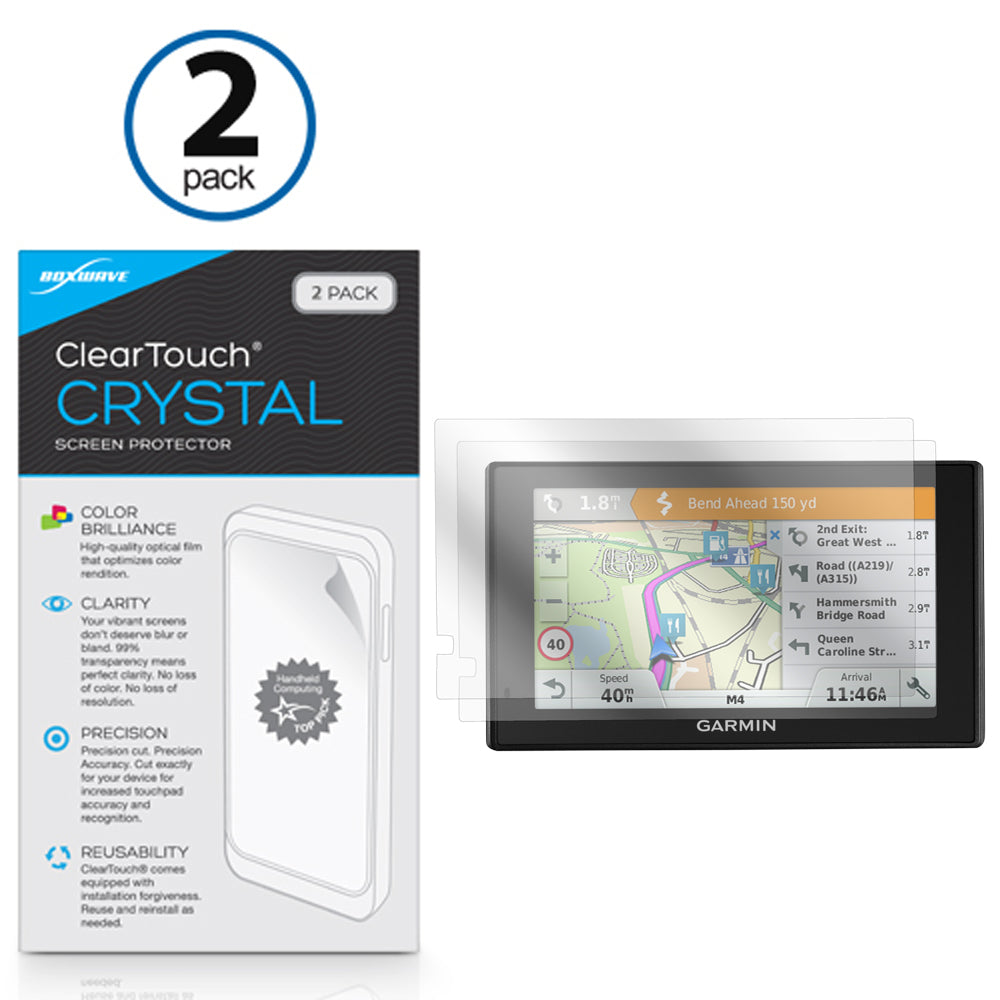 ClearTouch Crystal (2-Pack) - Garmin DriveAssist 50LMT Screen Protector