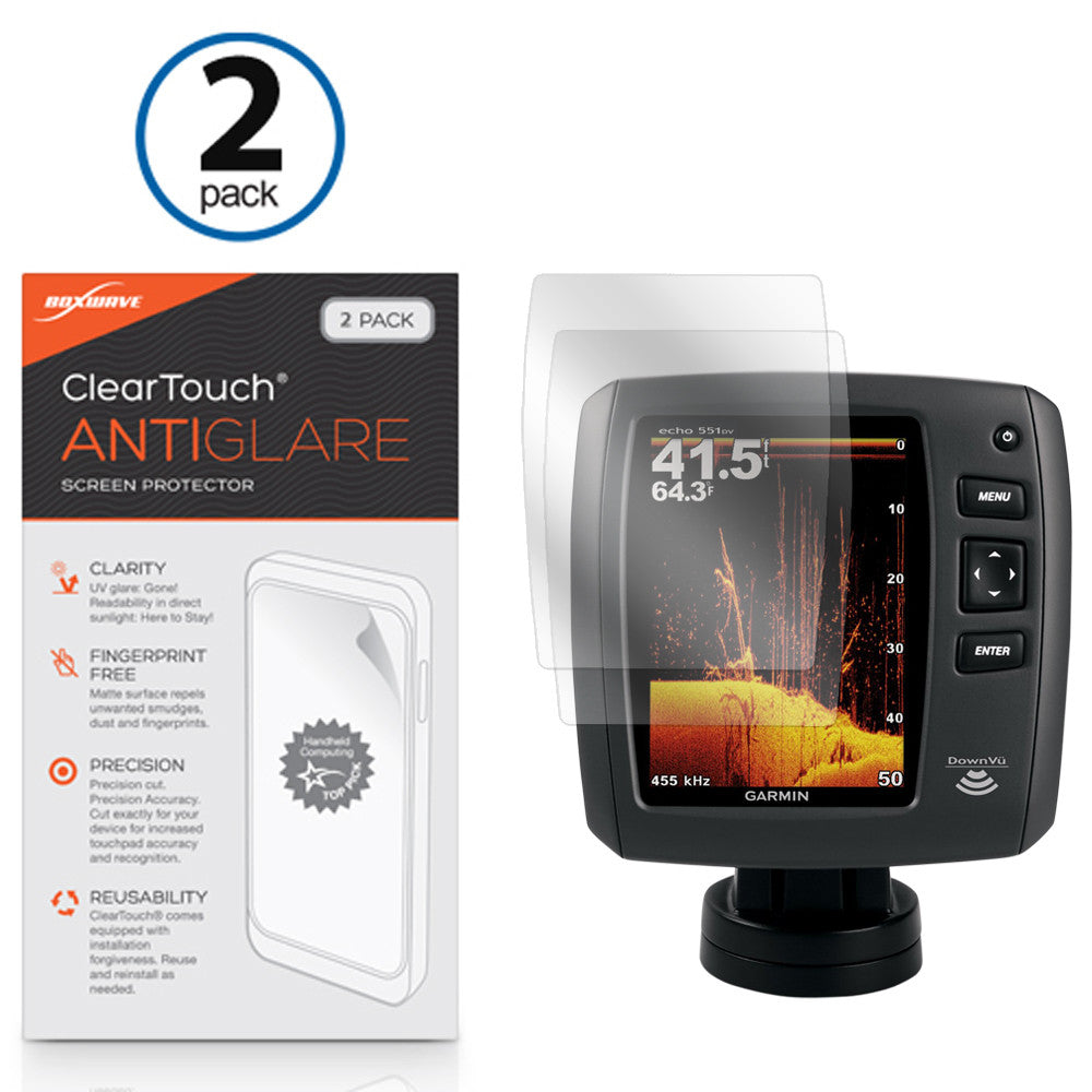 ClearTouch Anti-Glare (2-Pack) - Garmin echo 551c Screen Protector