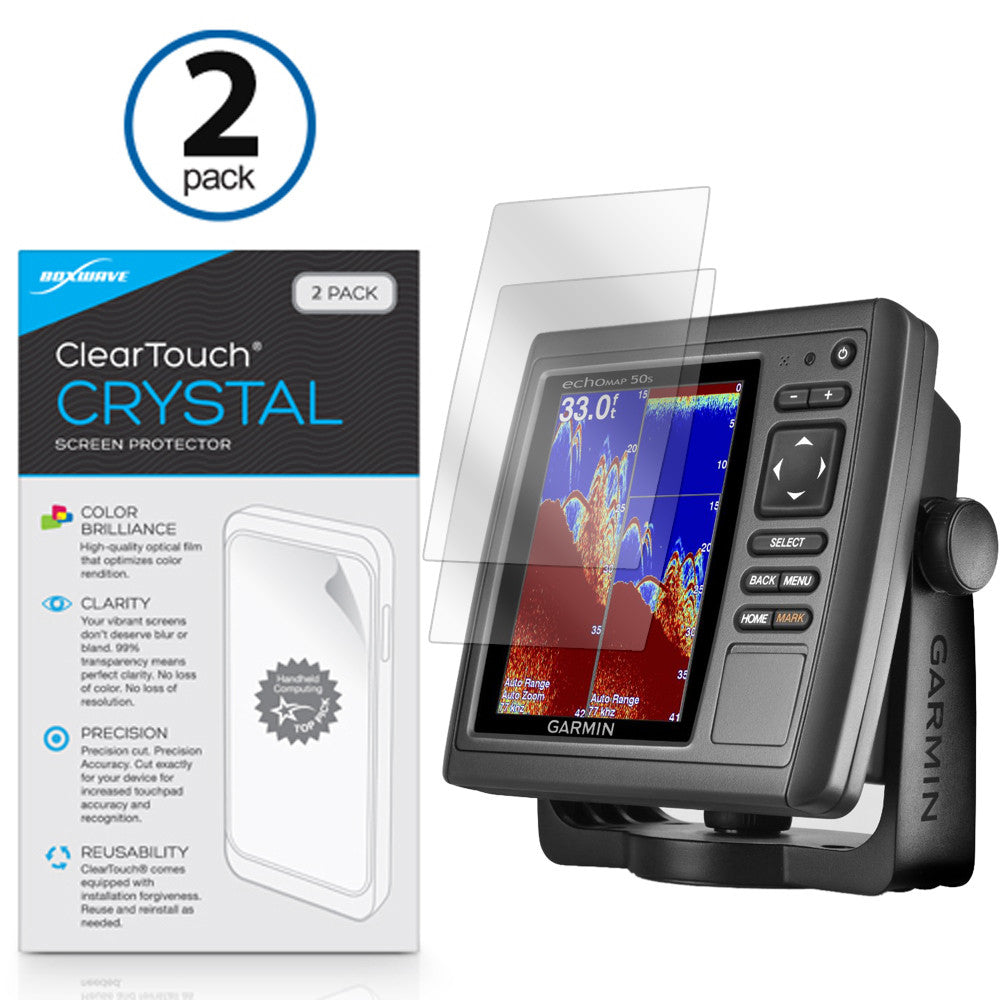 ClearTouch Crystal (2-Pack) - Garmin echoMAP 43dv Screen Protector