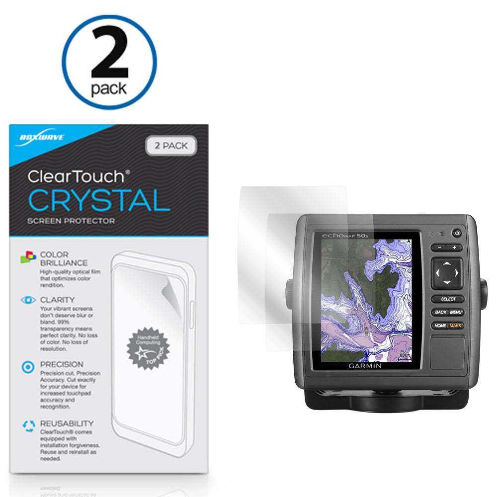 ClearTouch Crystal (2-Pack) - Garmin echoMAP 50s Screen Protector