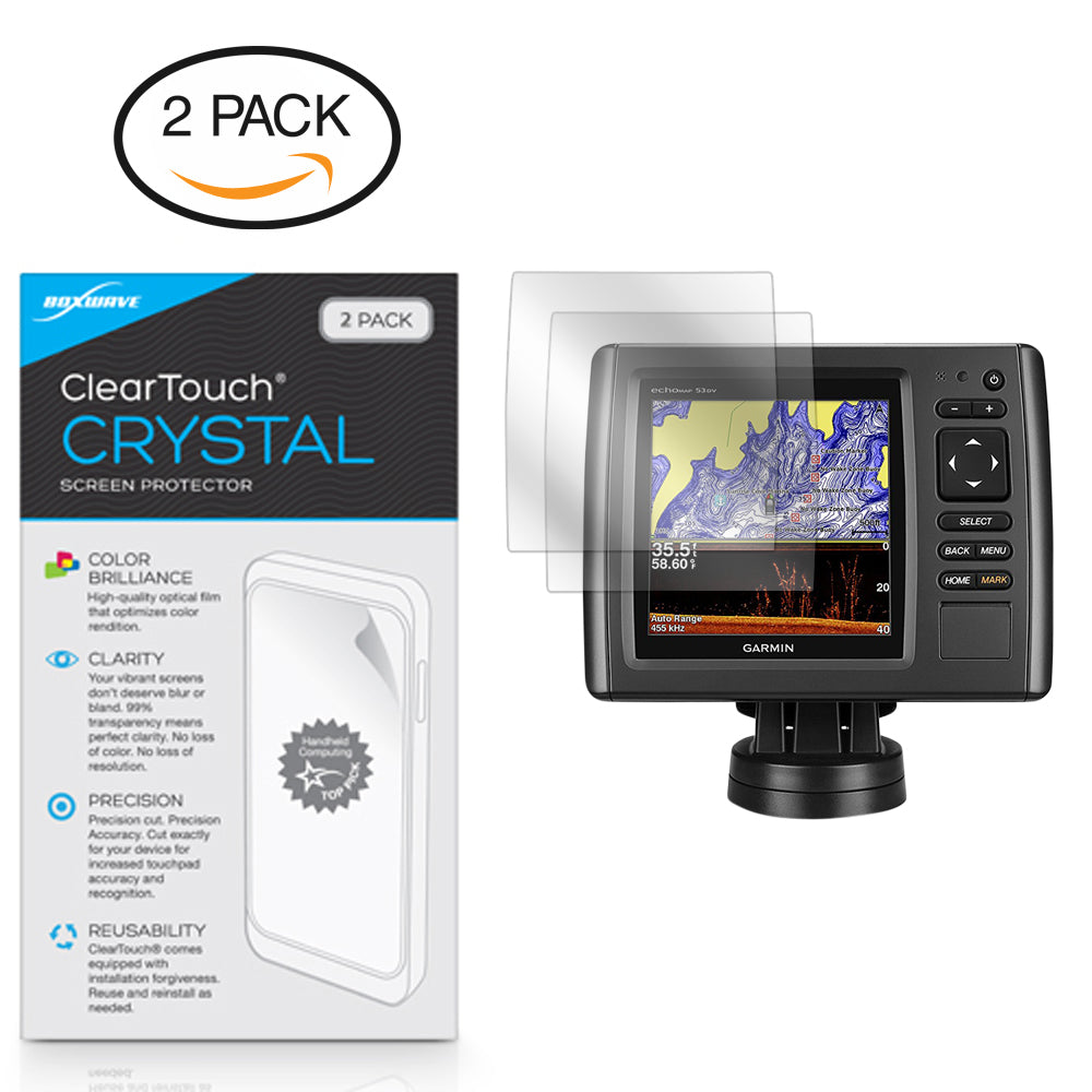 ClearTouch Crystal (2-Pack) - Garmin echoMAP 53dv Screen Protector