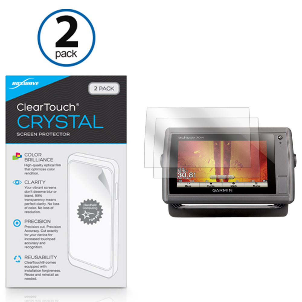 ClearTouch Crystal (2-Pack) - Garmin echoMAP 70dv Screen Protector