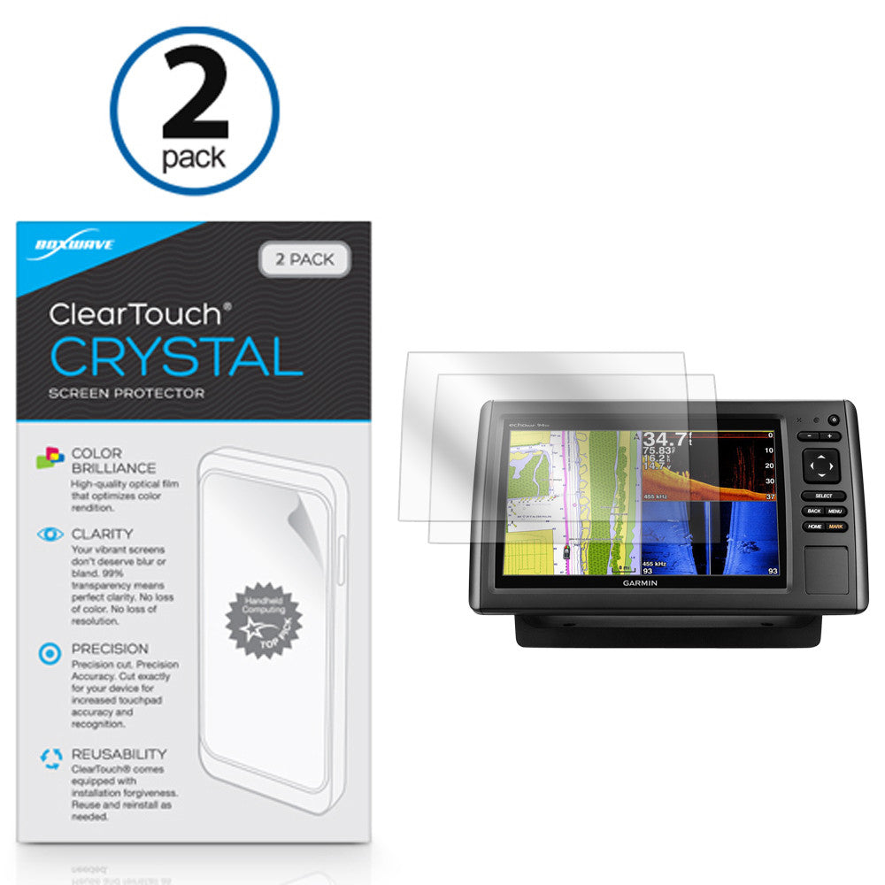 ClearTouch Crystal (2-Pack) - Garmin echoMAP CHIRP 94sv Screen Protector