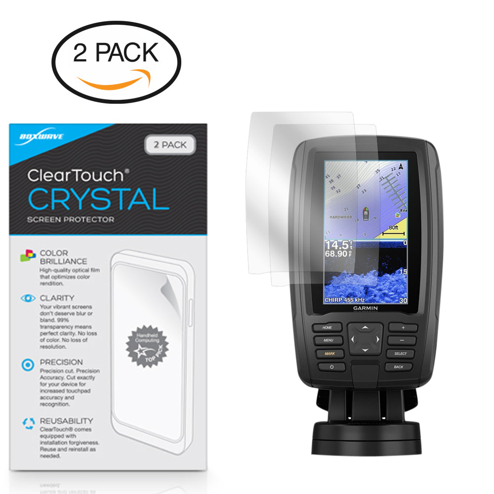 ClearTouch Crystal (2-Pack) - Garmin echoMAP Plus 43cv Screen Protector