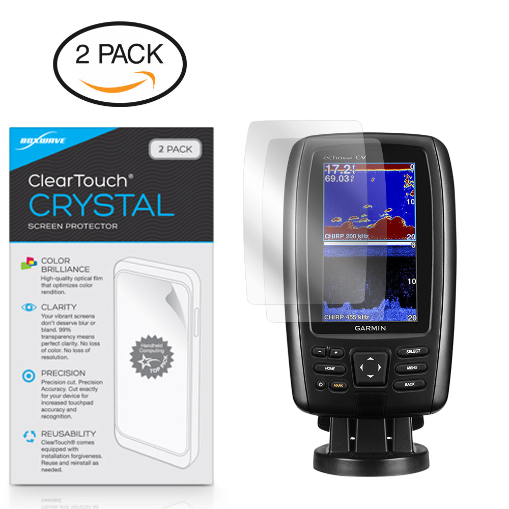 ClearTouch Crystal (2-Pack) - Garmin echoMAP Plus 45cv Screen Protector