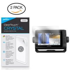 ClearTouch Crystal (2-Pack) - Garmin echoMAP Plus 73cv Screen Protector