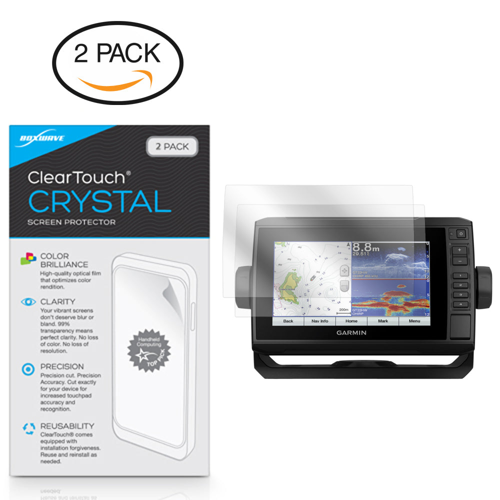 ClearTouch Crystal (2-Pack) - Garmin echoMAP Plus 75cv Screen Protector