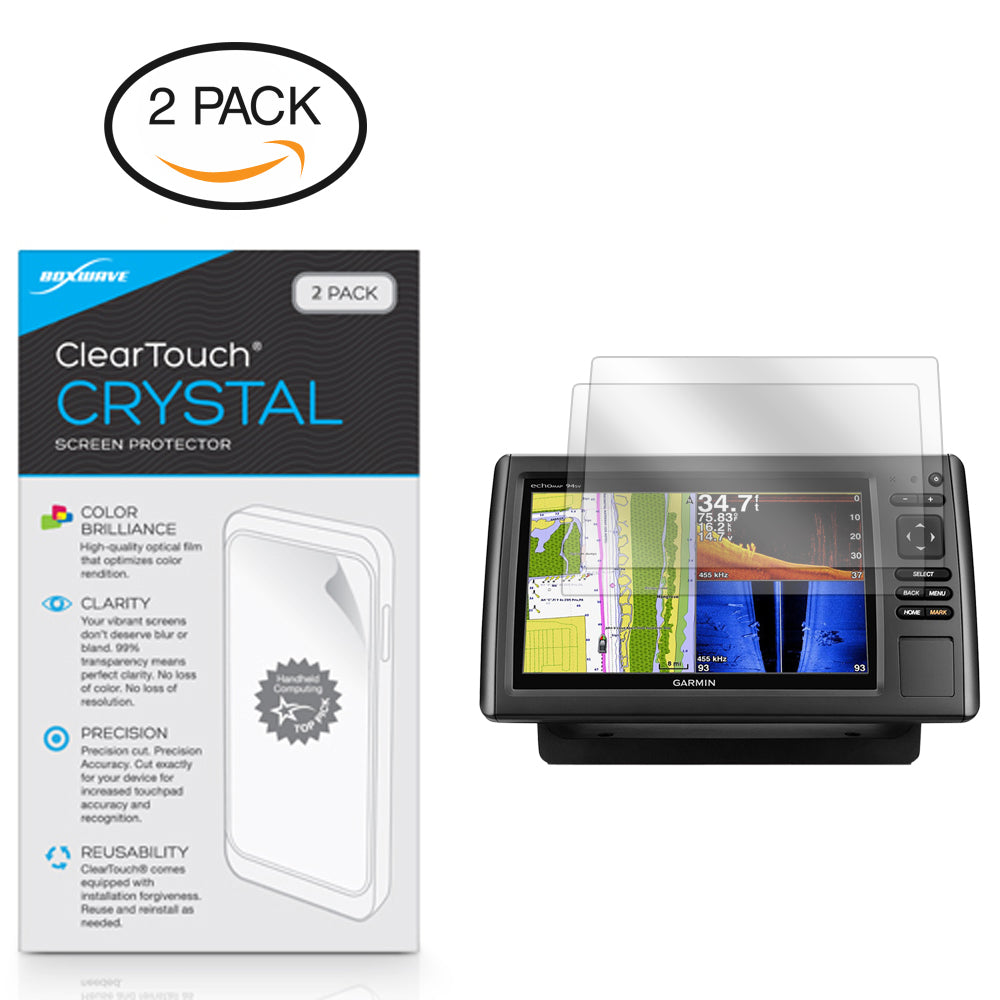 ClearTouch Crystal (2-Pack) - Garmin echoMAP Plus 94sv Screen Protector