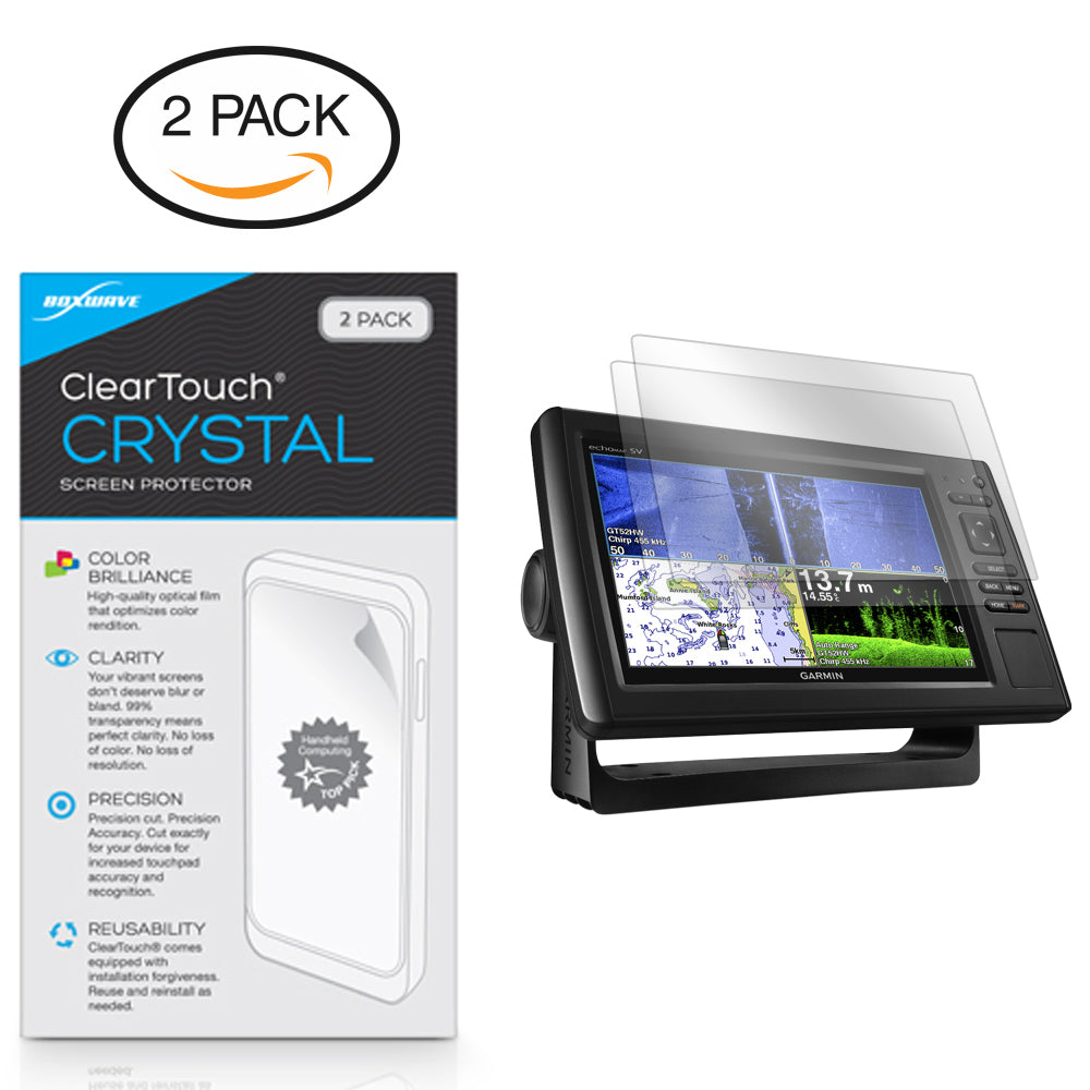 ClearTouch Crystal (2-Pack) - Garmin echoMAP Plus 95sv Screen Protector