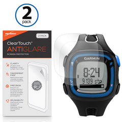 ClearTouch Anti-Glare (2-Pack) - Garmin Forerunner 15 Black/Blue Screen Protector