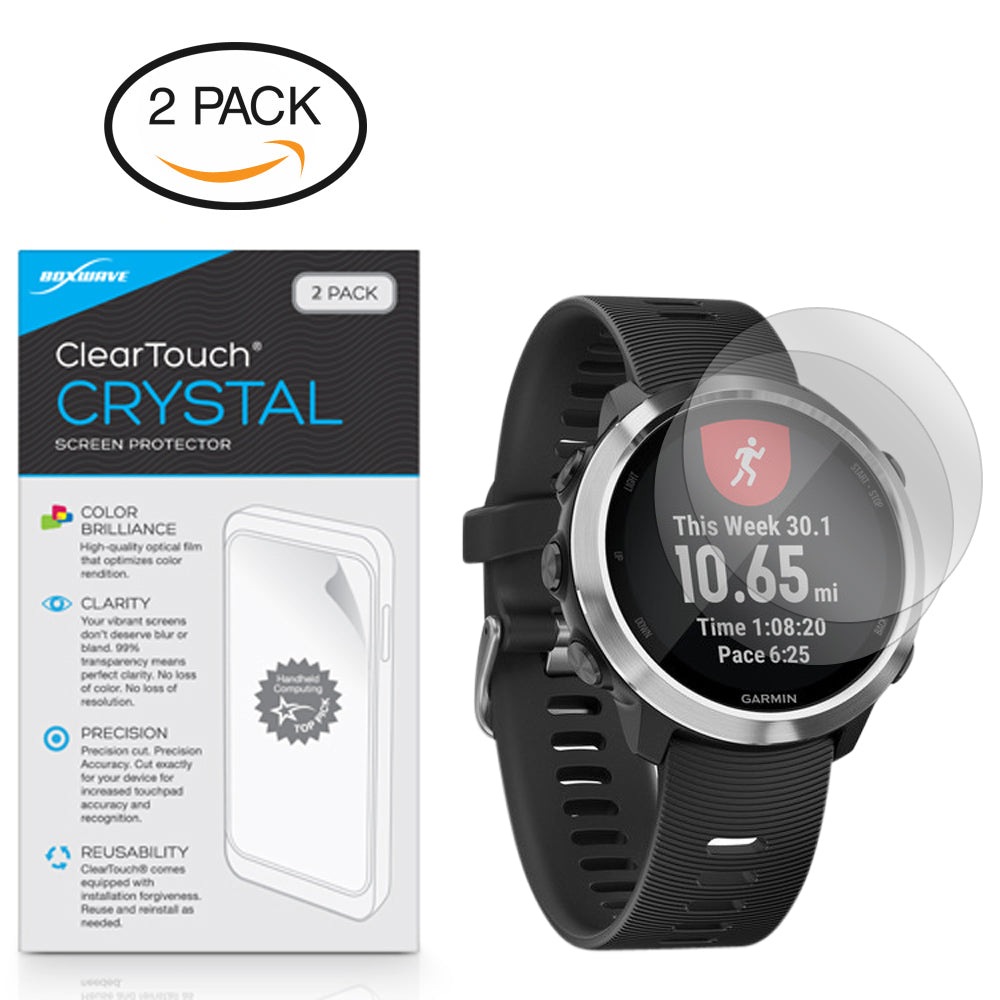 ClearTouch Crystal (2-Pack) - Garmin Forerunner 645 Music Screen Protector