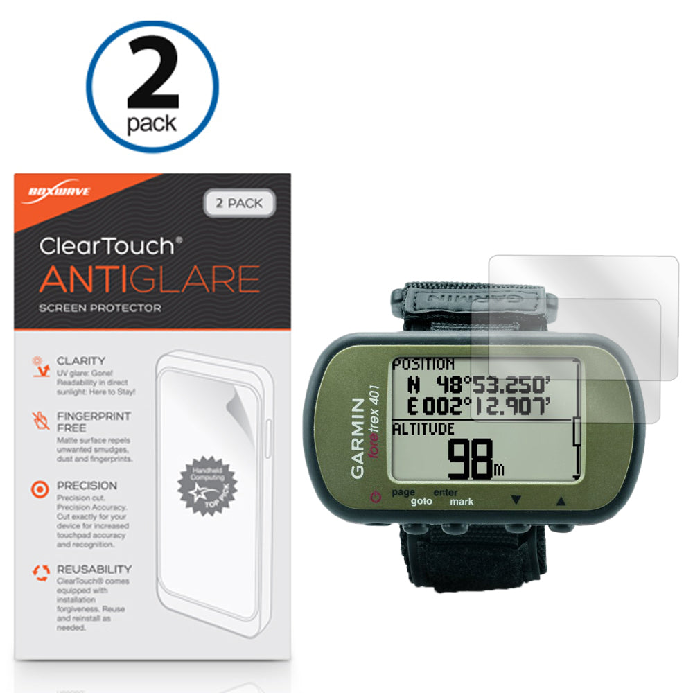 ClearTouch Anti-Glare (2-Pack) - Garmin Foretrex 401 Screen Protector
