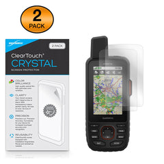 ClearTouch Crystal (2-Pack) - Garmin GPSMAP 66i Screen Protector