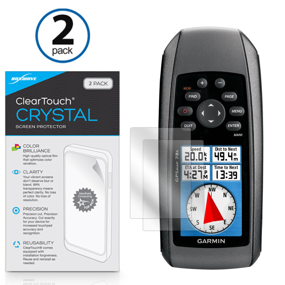 ClearTouch Crystal (2-Pack) - Garmin GPSMAP 78 Screen Protector