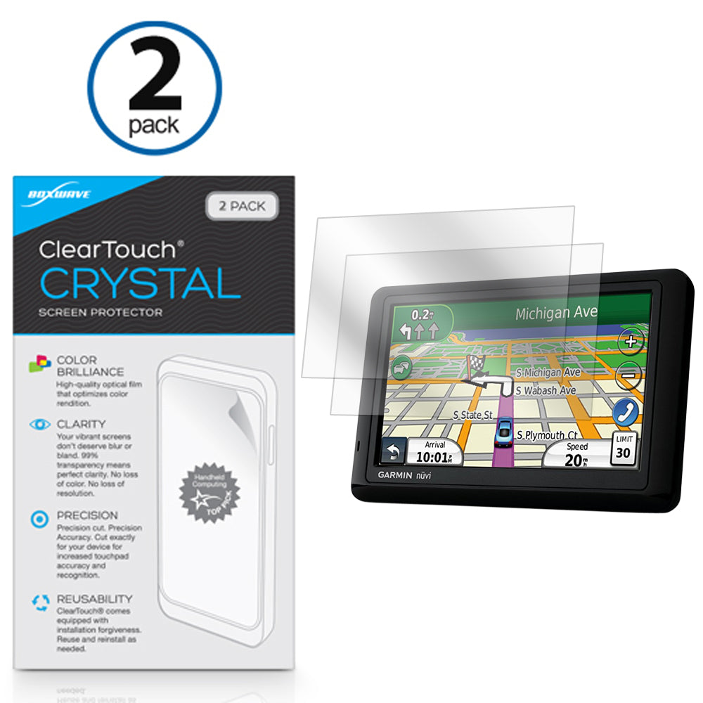 ClearTouch Crystal (2-Pack) - Garmin Nuvi 1490LMT Screen Protector