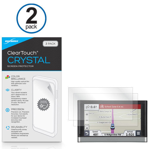 ClearTouch Crystal (2-Pack) - Garmin Nuvi 2597LMT Screen Protector