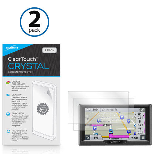 ClearTouch Crystal (2-Pack) - Garmin Nuvi 67LM Screen Protector