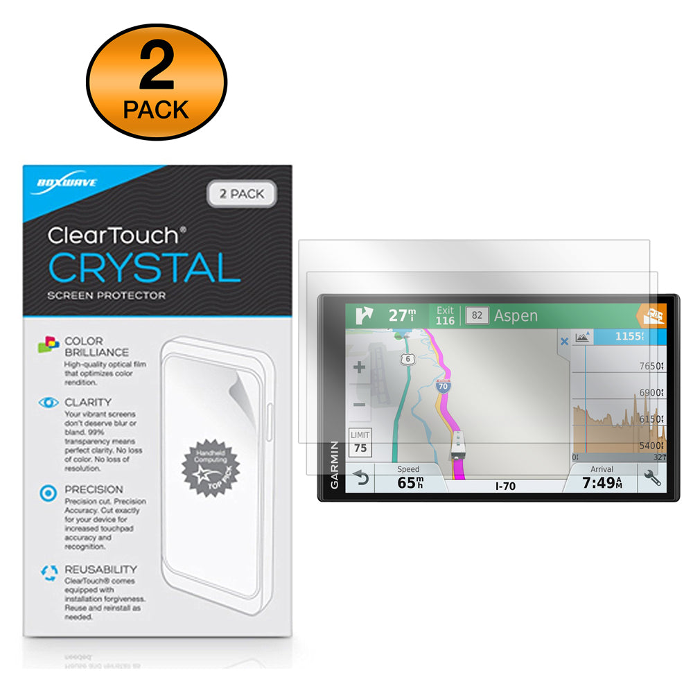 ClearTouch Crystal (2-Pack) - Garmin RV 770 LMT-S Screen Protector