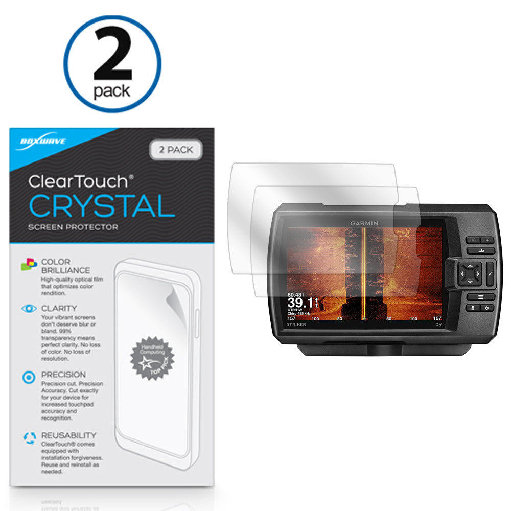 ClearTouch Crystal (2-Pack) - Garmin Striker 7sv Screen Protector