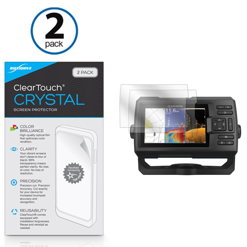 ClearTouch Crystal (2-Pack) - Garmin Striker Plus 5cv Screen Protector