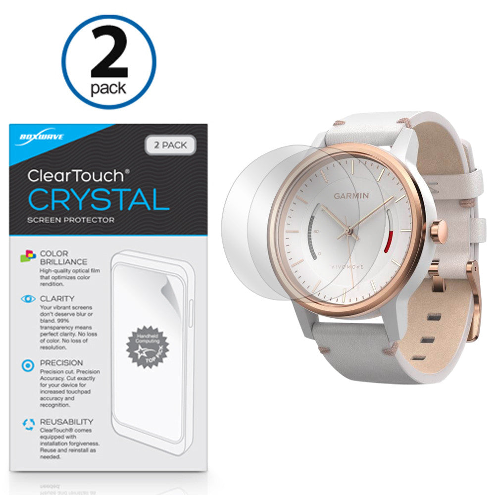 ClearTouch Crystal (2-Pack) - Garmin Vivomove Screen Protector