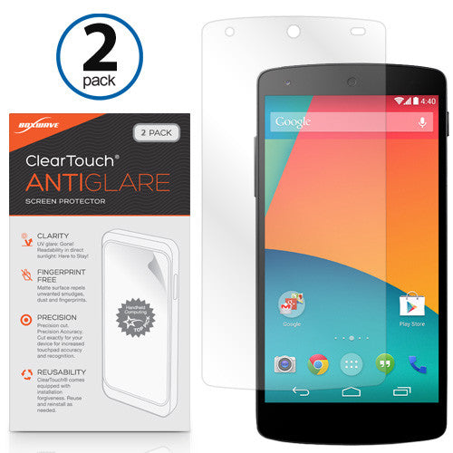 ClearTouch Anti-Glare (2-Pack) - Google Nexus 5 Screen Protector