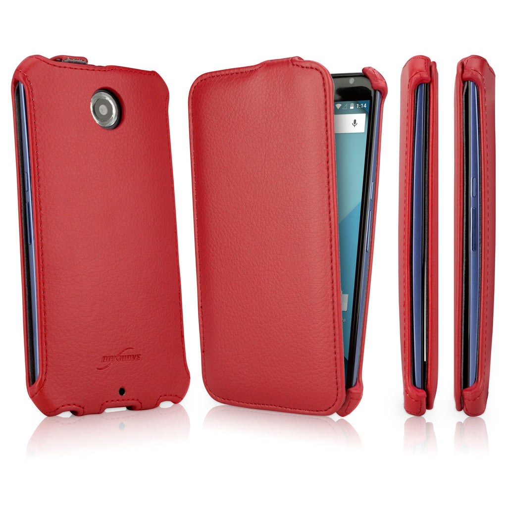 Leather Flip Case - Google Nexus 6 Case
