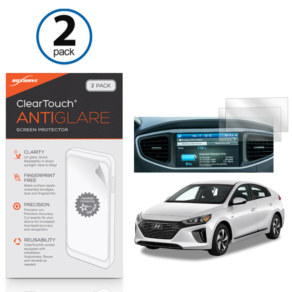 ClearTouch Anti-Glare (2-Pack) - Hyundai 2017 Ioniq Electric (8 in) Screen Protector