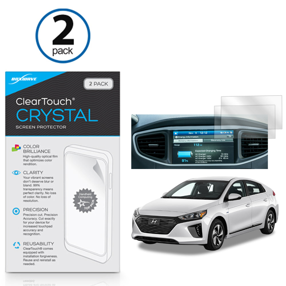 ClearTouch Crystal (2-Pack) - Hyundai 2017 Ioniq Electric (8 in) Screen Protector