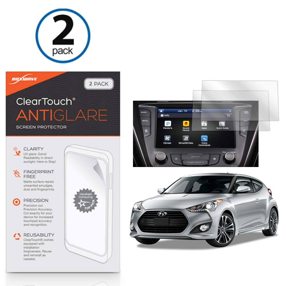 ClearTouch Anti-Glare (2-Pack) - Hyundai 2017 Veloster (7 in) Screen Protector