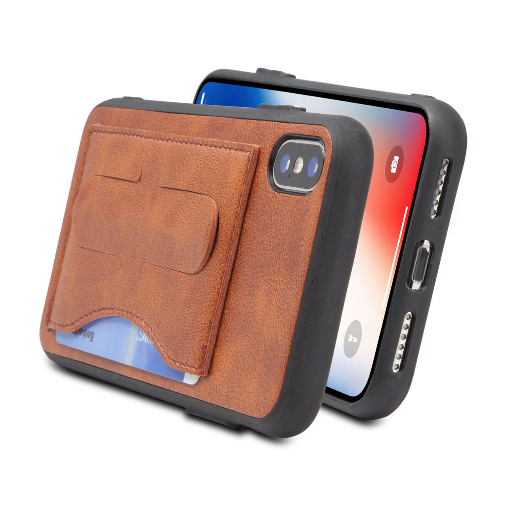 Leather Wallet Case with Snapstand - Apple iPhone X Case