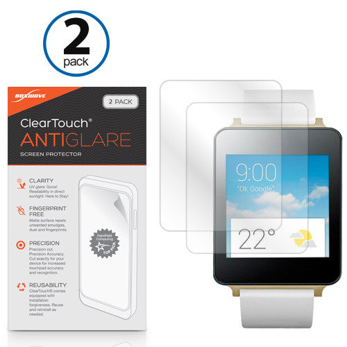 ClearTouch Anti-Glare (2-Pack) - LG G Watch W100 Screen Protector