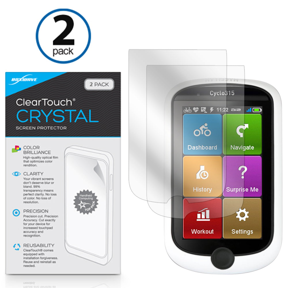 ClearTouch Crystal (2-Pack) - Magellan Cyclo 315 Screen Protector