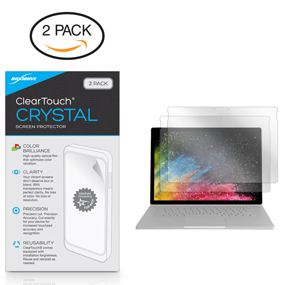 ClearTouch Crystal (2-Pack) - Microsoft Surface Book 2 (15 in) Screen Protector