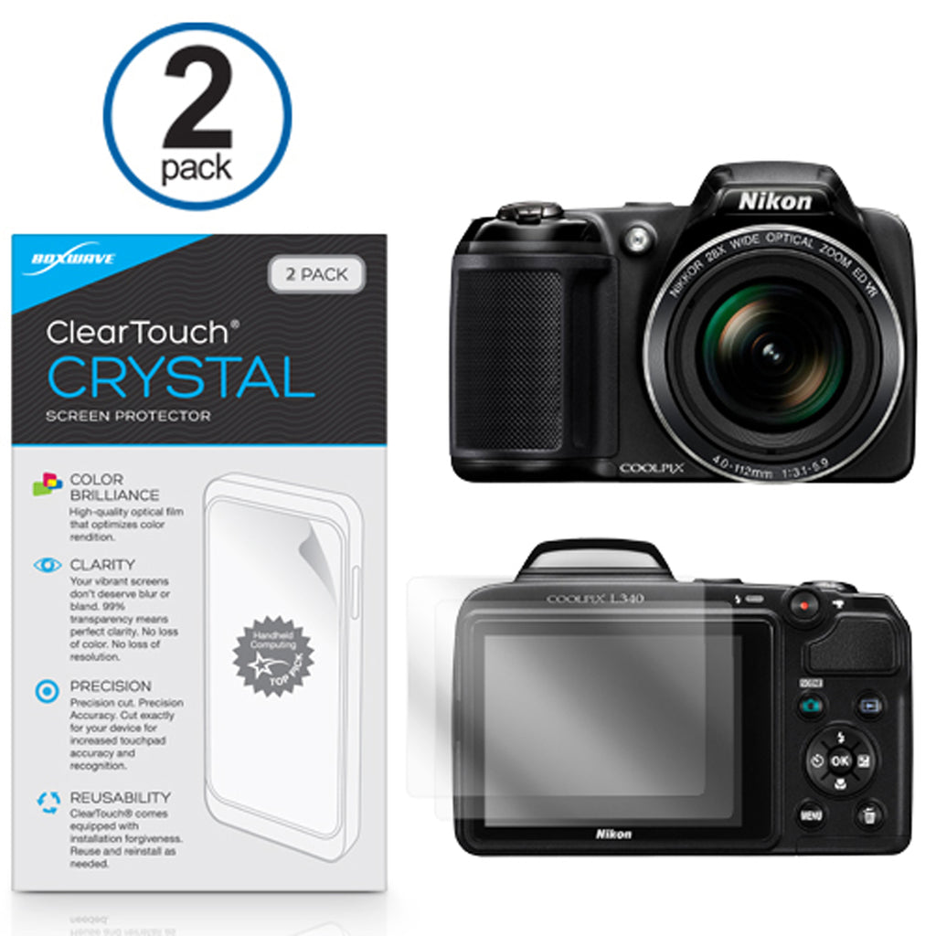 ClearTouch Crystal (2-Pack) - Nikon Coolpix L340 Screen Protector