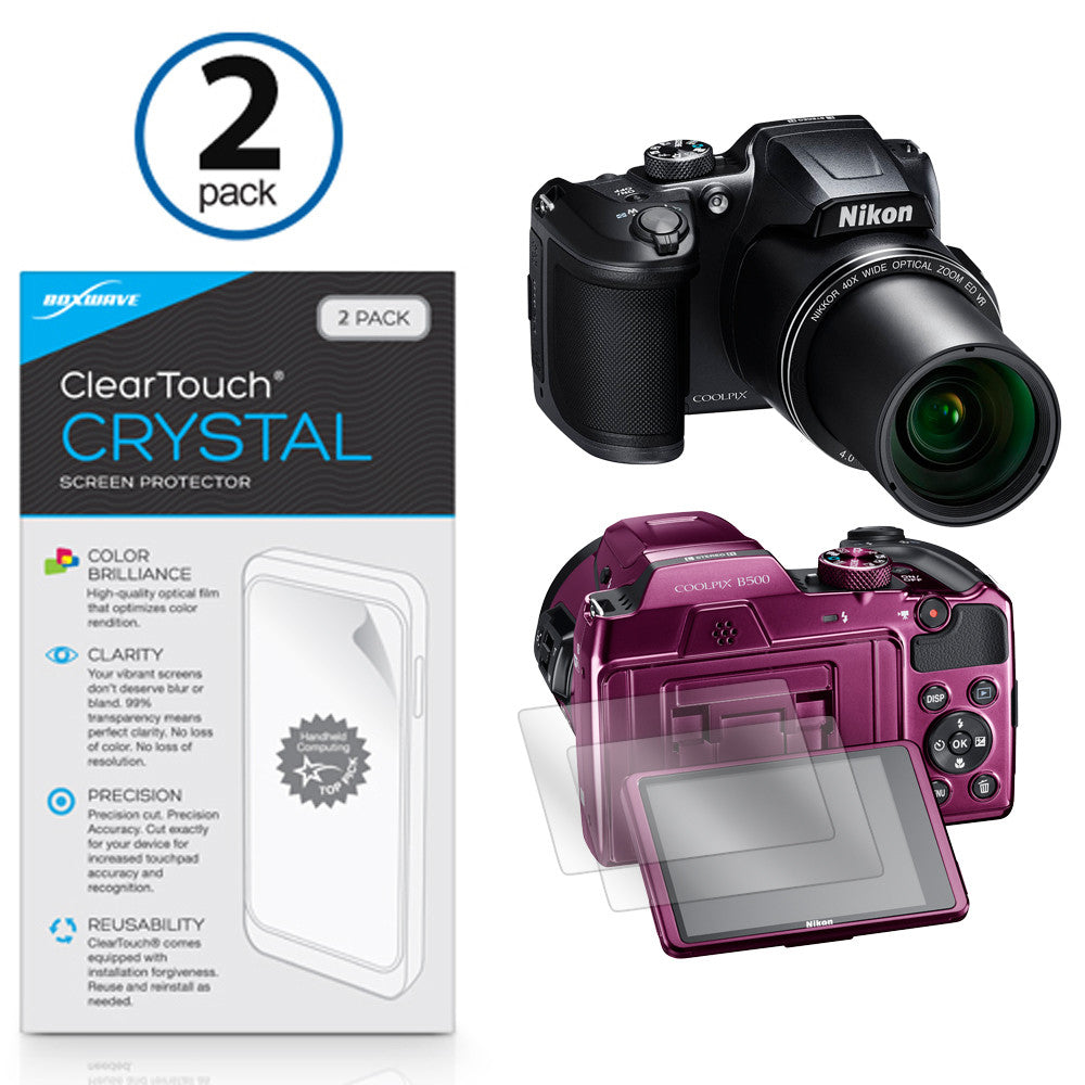 ClearTouch Crystal (2-Pack) - Nikon Coolpix B500 Screen Protector