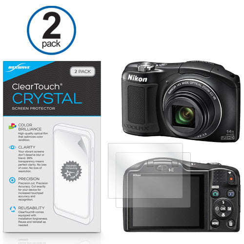 ClearTouch Crystal (2-Pack) - Nikon Coolpix L620 Screen Protector