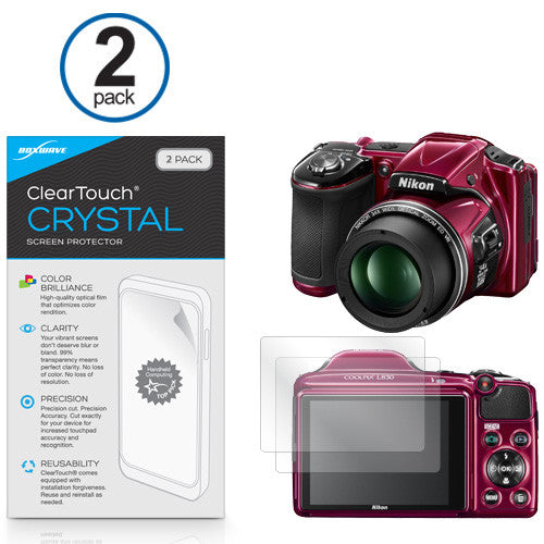 ClearTouch Crystal (2-Pack) - Nikon Coolpix L830 Screen Protector