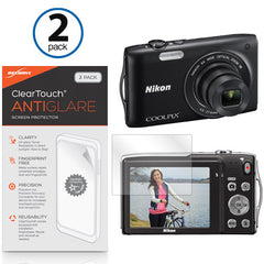 ClearTouch Anti-Glare (2-Pack) - Nikon Coolpix S3300 Screen Protector