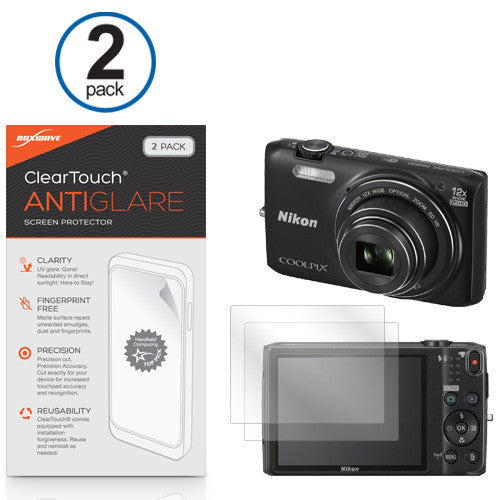 ClearTouch Anti-Glare (2-Pack) - Nikon Coolpix S6800 Screen Protector
