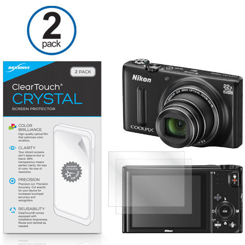 ClearTouch Crystal (2-Pack) - Nikon Coolpix S9600 Screen Protector