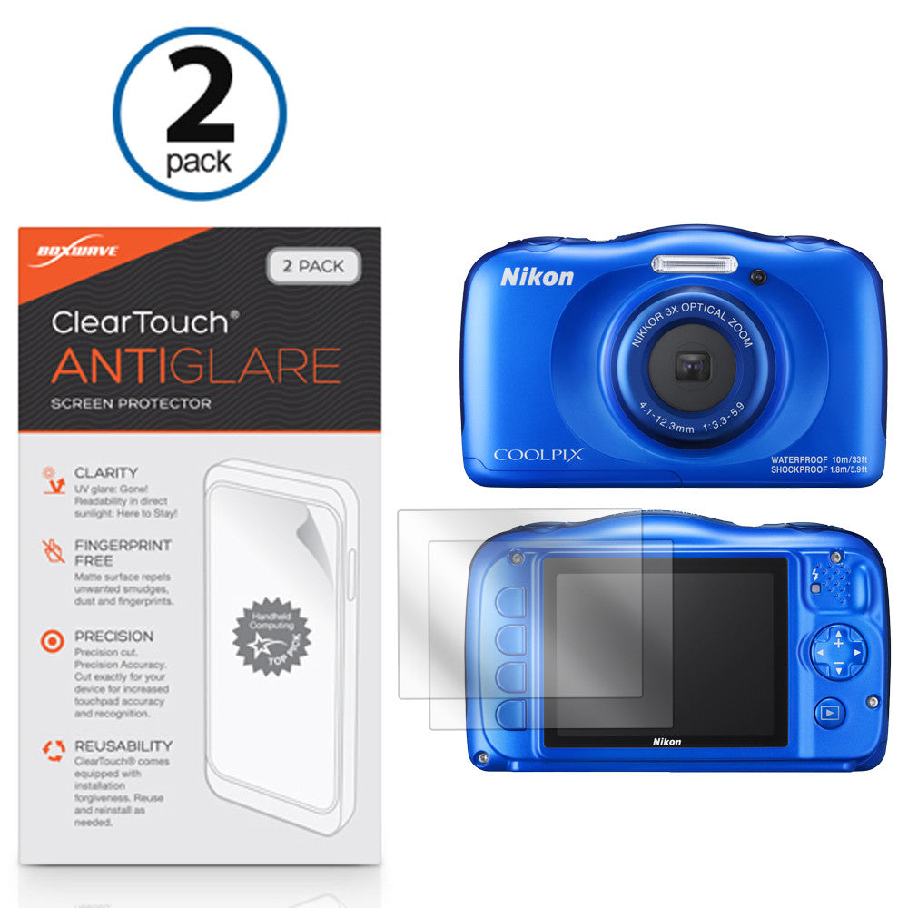 ClearTouch Anti-Glare (2-Pack) - Nikon Coolpix W100 Screen Protector
