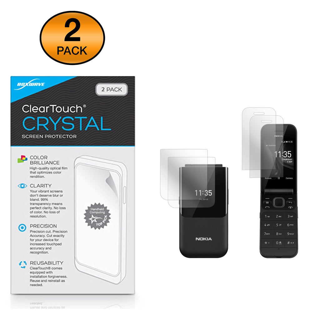 ClearTouch Crystal (2-Pack) - Nokia 2720 Flip Screen Protector