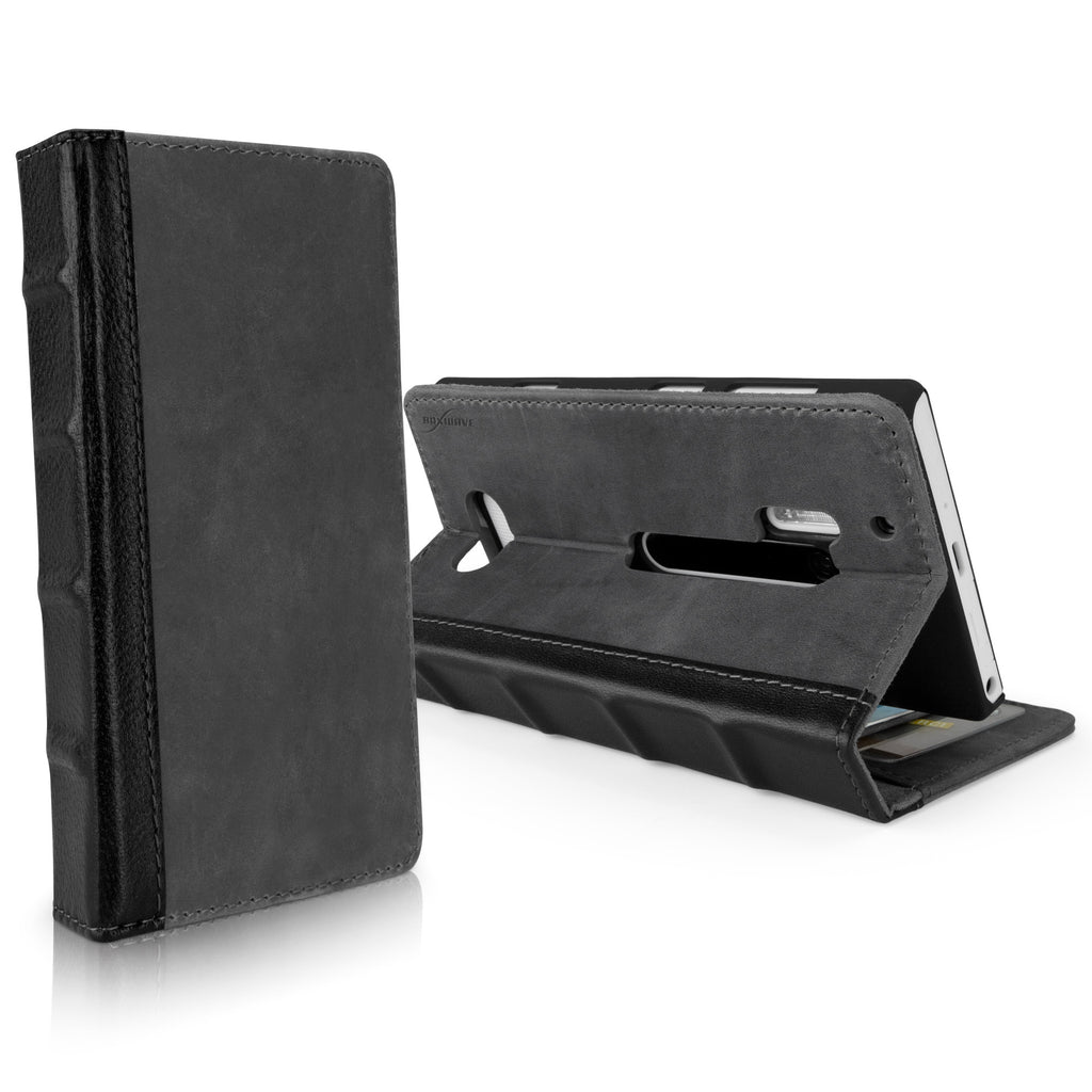 Classic Book Case - Slate Grey - Nokia Lumia 928 Case