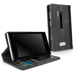 Classic Book Case - Slate Grey - Nokia Lumia 928 Case