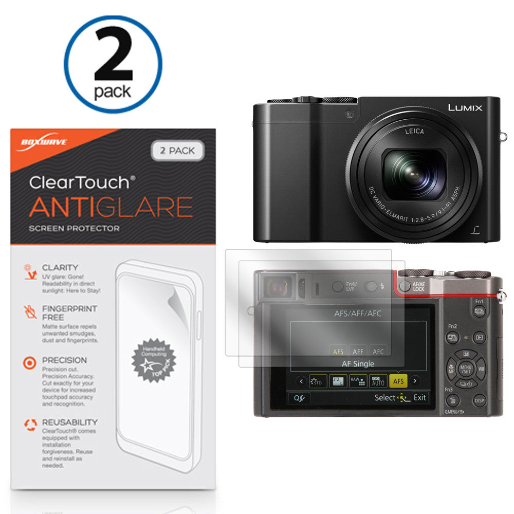 ClearTouch Anti-Glare (2-Pack) - Panasonic Lumix DMC-TZ100 Screen Protector