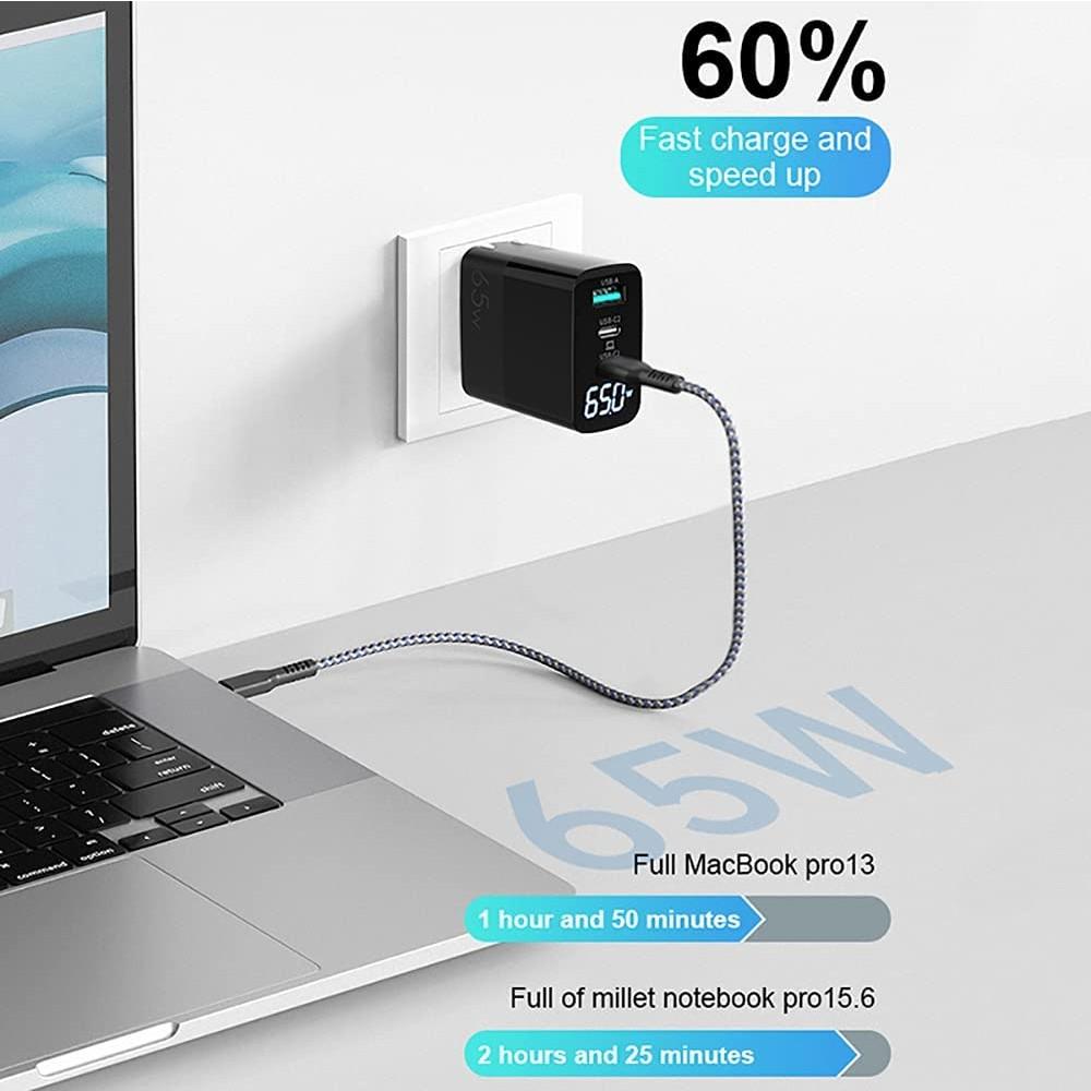 PowerDisplay PD Wall Charger (65W) - LG V60 ThinQ 5G (Single Screen) Charger